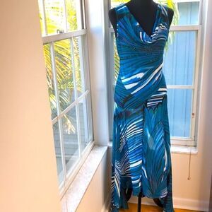 Sequin Sleeveless Dress, Teal OS